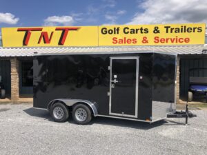 Black- 2022 7x14 Spartan cargo trailer
